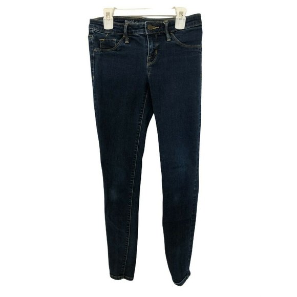 Mossimo Dark Blue Denim Jeans Power Stretch Skinny Jeans Women's 2/26R - Picture 1 of 5